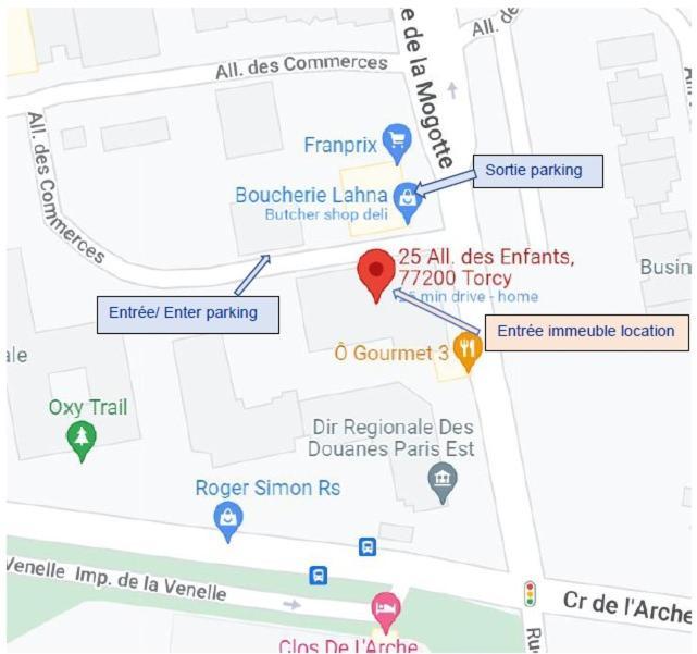 Paris- Disney - Parking Prive !Pkn! Torcy  Bagian luar foto